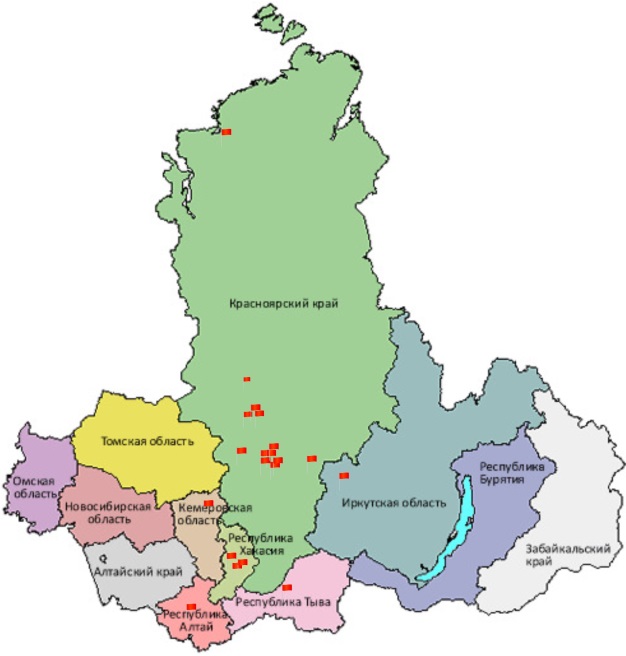 Сибирь области и края
